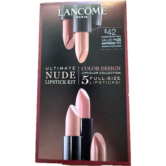 Lancome Other - Lancôme Ultimate Nude Lipstick Kit Color Design Lipcolor Collection 5 Full ST782